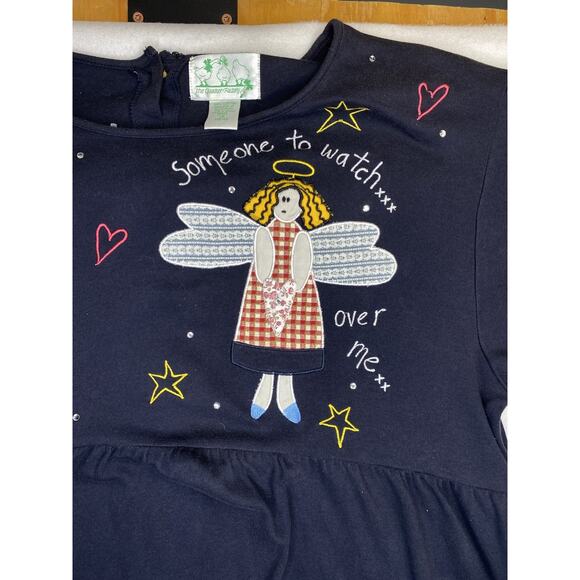 Quacker Factory Navy Embroidered Short-Sleeve Maxi Dress Women's Large - Angel - Picture 1 of 6